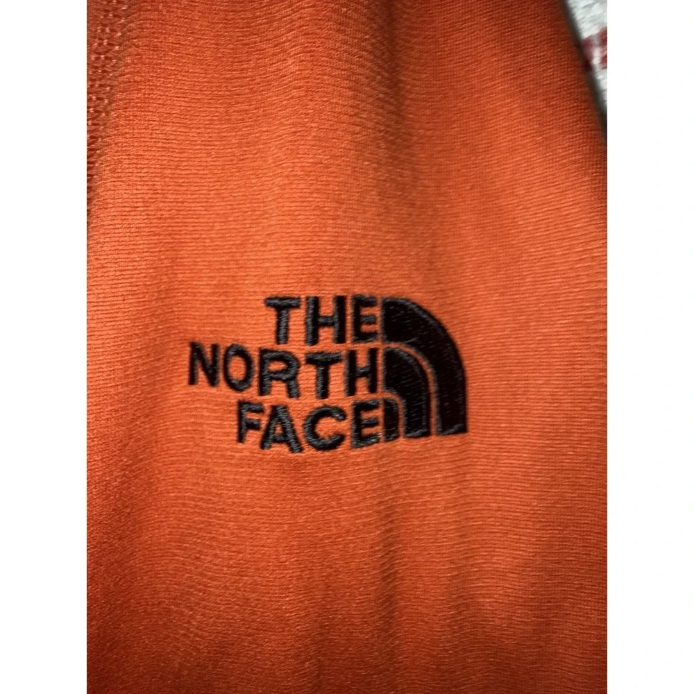 The‎ North Face Men's Orange 1/4 Zip Pullover Sweatshirt M -Long Sleeve Graphics